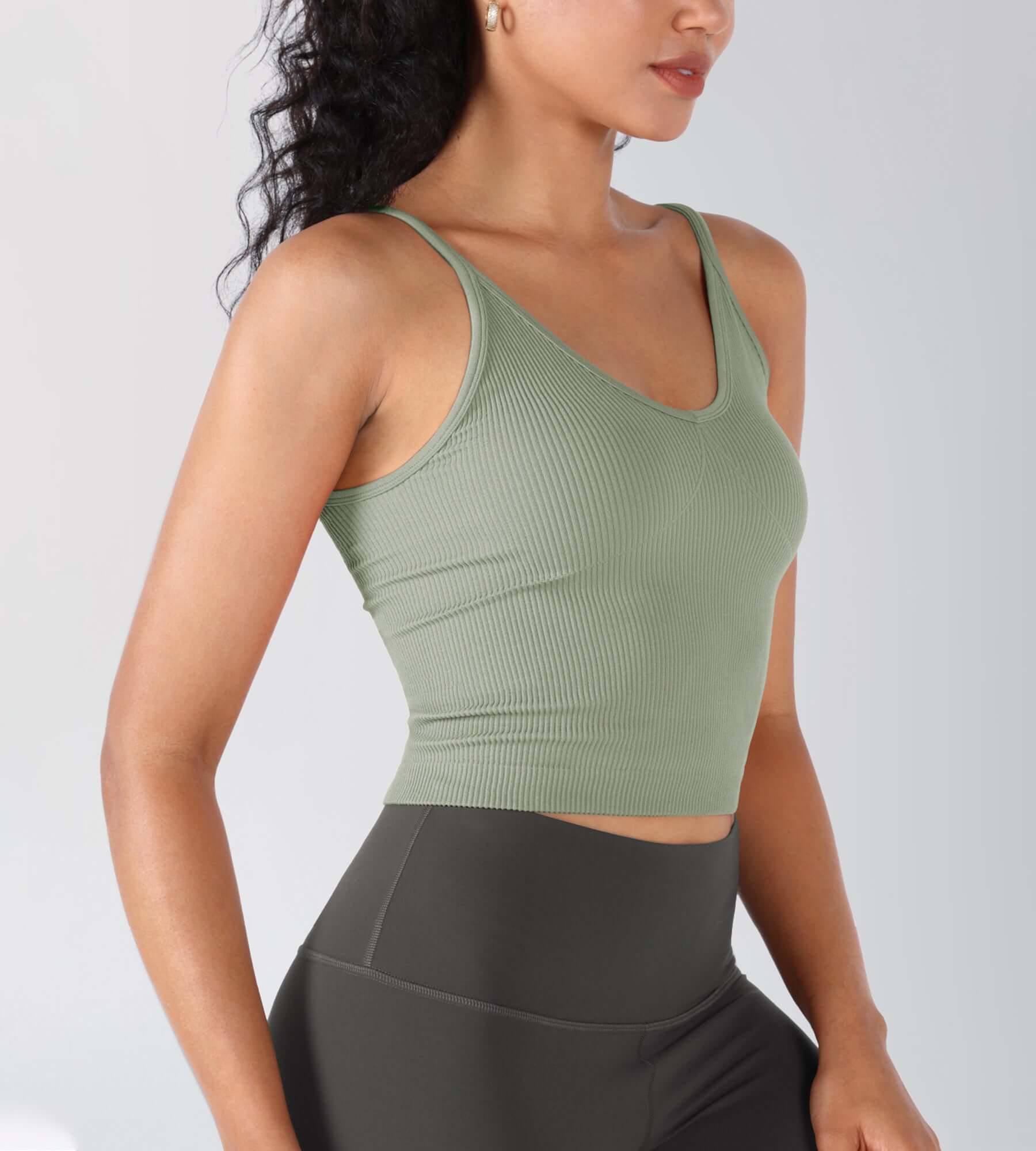 3-Pack V-Neck Seamless Crop Tank - ododos