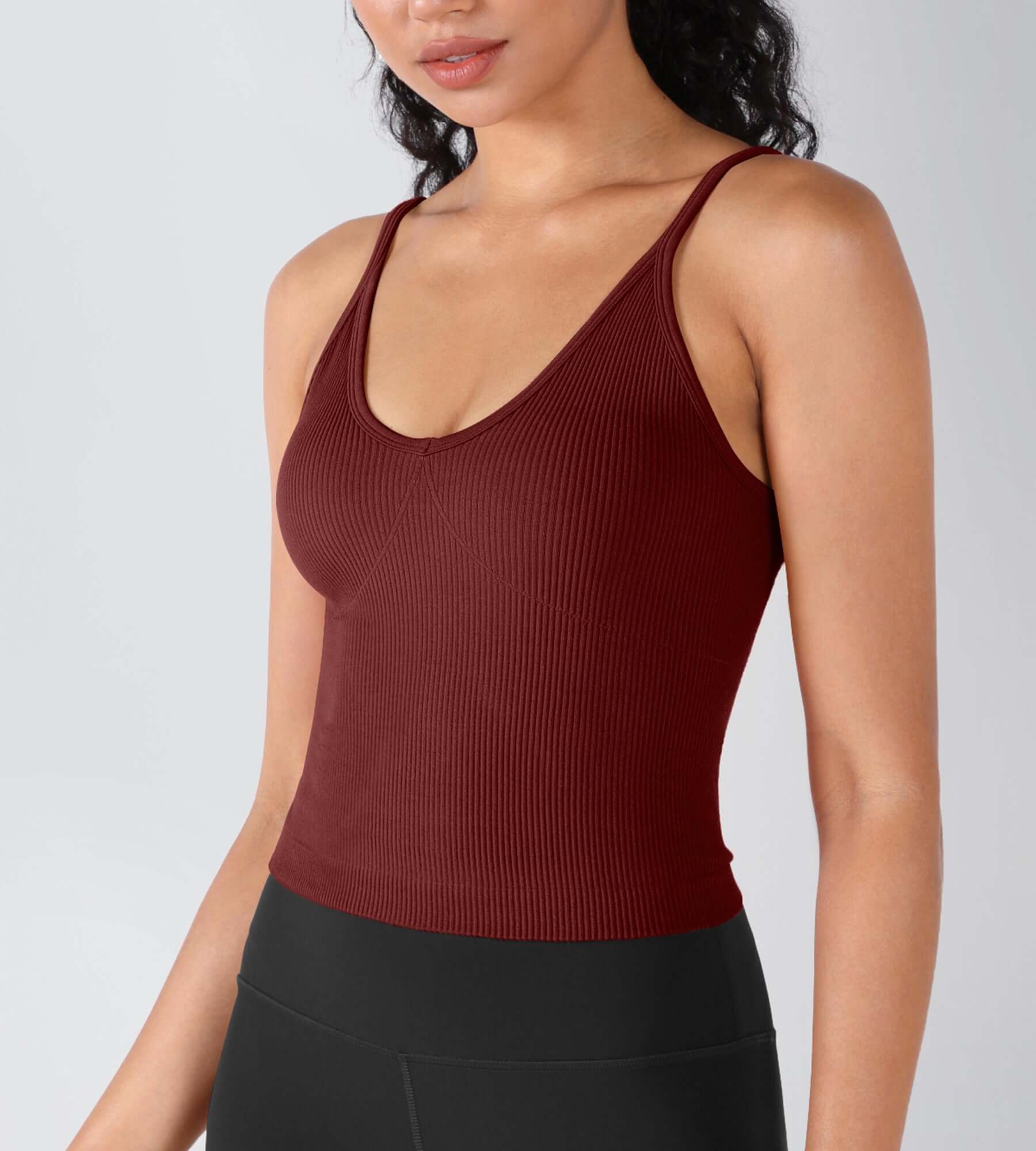 3-Pack V-Neck Seamless Crop Tank - ododos