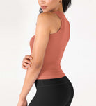 3-Pack Seamless Ribbed High Neck Tank Tops - ododos