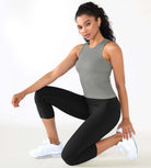 3-Pack Seamless Ribbed High Neck Tank Tops - ododos