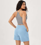 3-Pack Crop Length Herringbone Knit Seamless Soft Camisole Tank Tops - ododos