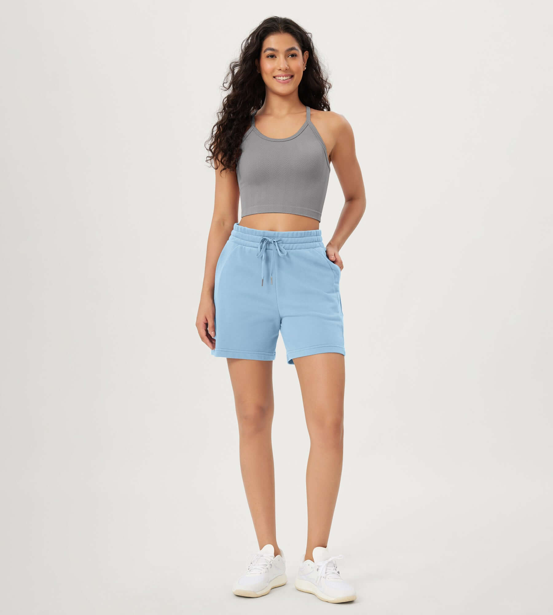 3-Pack Crop Length Herringbone Knit Seamless Soft Camisole Tank Tops - ododos