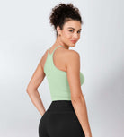 3-Pack Long Crop Length Herringbone Knit Seamless Soft Camisole Tank Tops - ododos