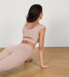 V-Neck Ruched Front Crop Tank - ododos