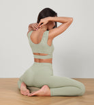 V-Neck Ruched Front Crop Tank - ododos
