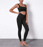 Buttery Soft Crossover Twist at Waist Yoga Leggings - ododos