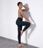 Buttery Soft Crossover Twist at Waist Yoga Leggings Deep Navy - ododos