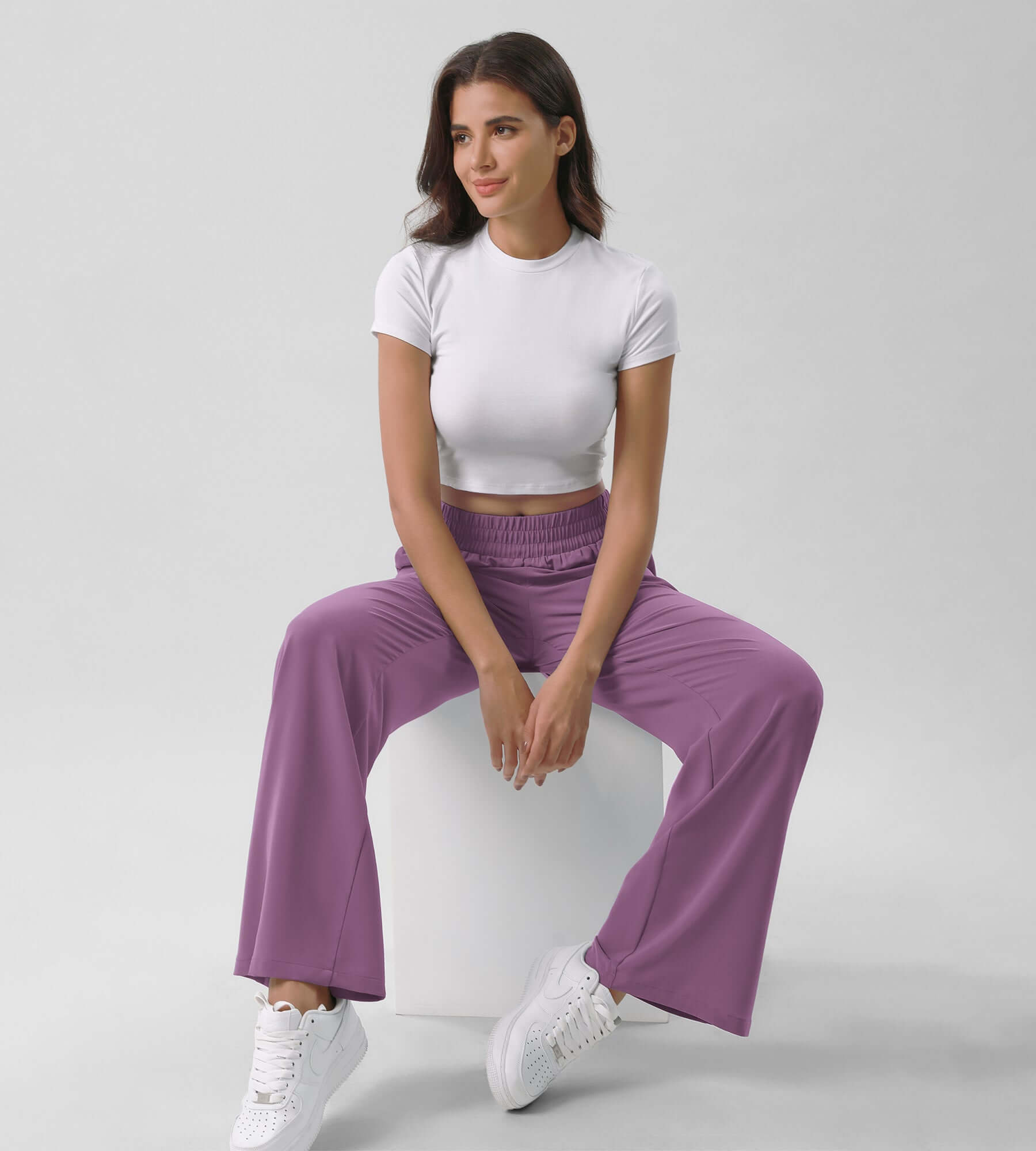 Chiffon Flowy Wide Leg Pants - ododos