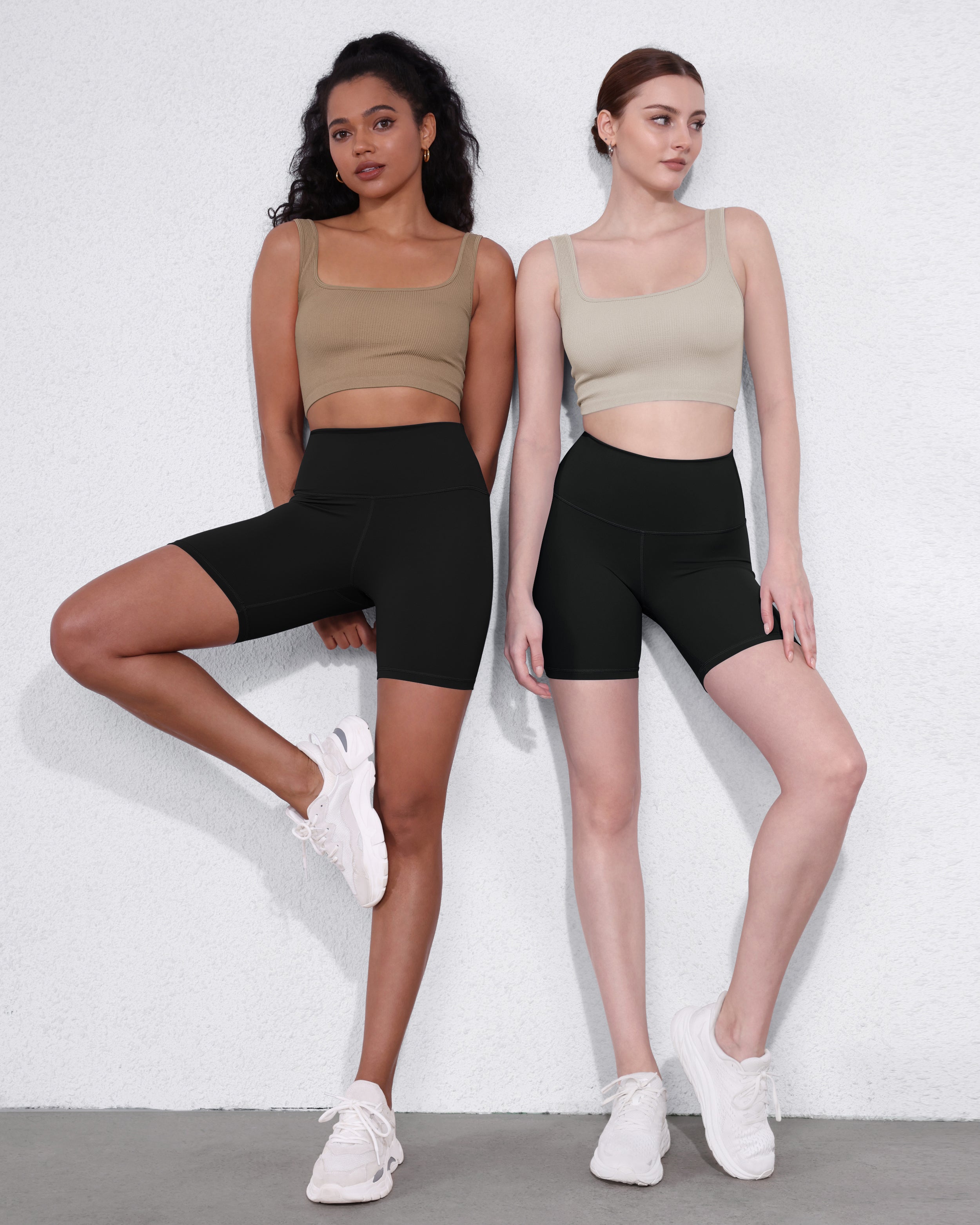 2-Pack 6" High Waist Workout Shorts - ododos