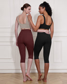 ODCLOUD 2-Pack High Waist Yoga Capris - Knee Length - ododos