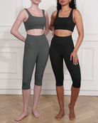 ODCLOUD 2-Pack 14" High Waist Yoga Capris - ododos