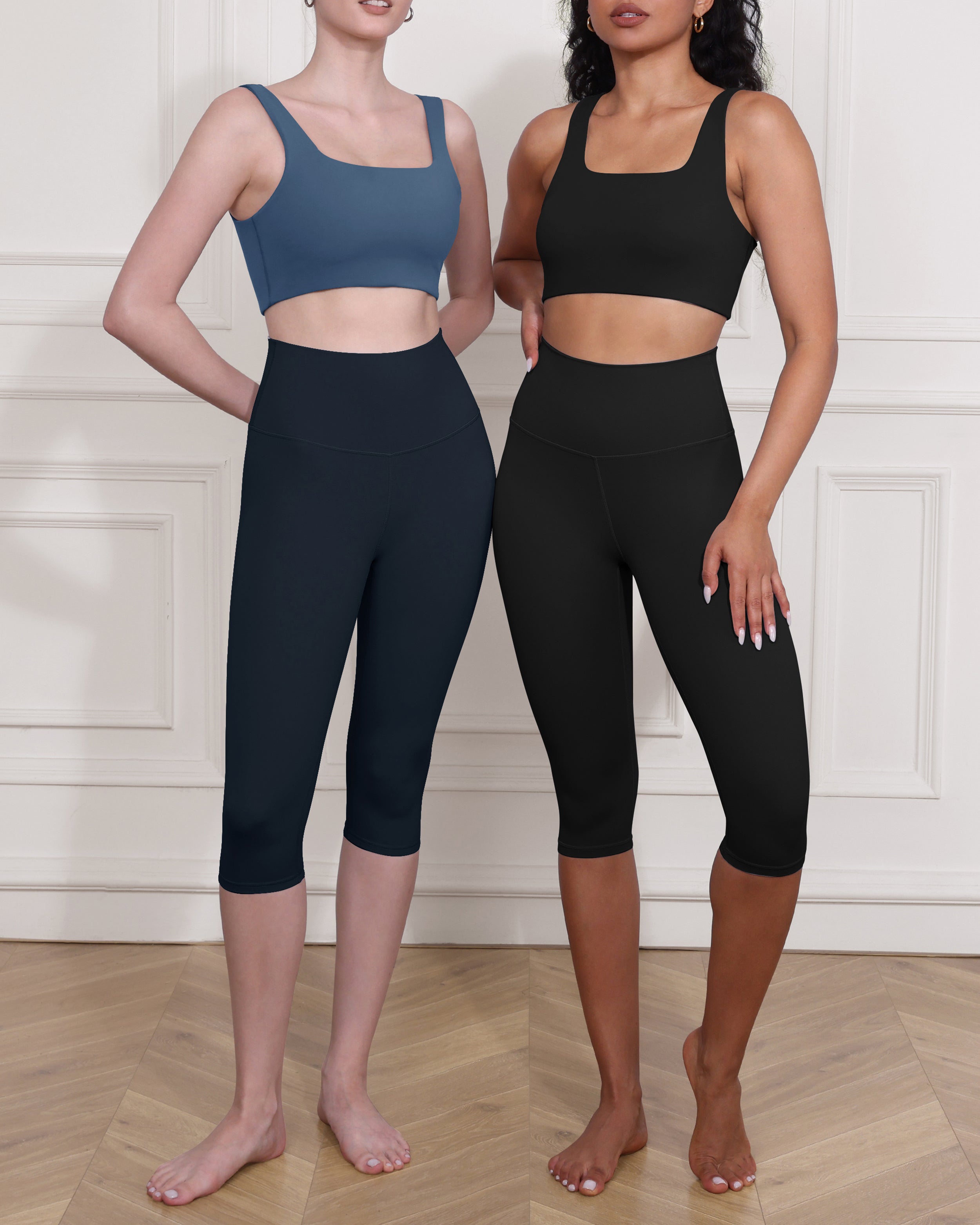 ODCLOUD 2-Pack 14" High Waist Yoga Capris - ododos