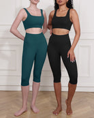 ODCLOUD 2-Pack 14" High Waist Yoga Capris - ododos