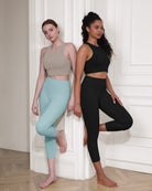 ODCLOUD 2-Pack High Waist Yoga Capris - Calf Length - ododos