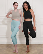 ODCLOUD 2-Pack High Waist Yoga Capris - Calf Length - ododos