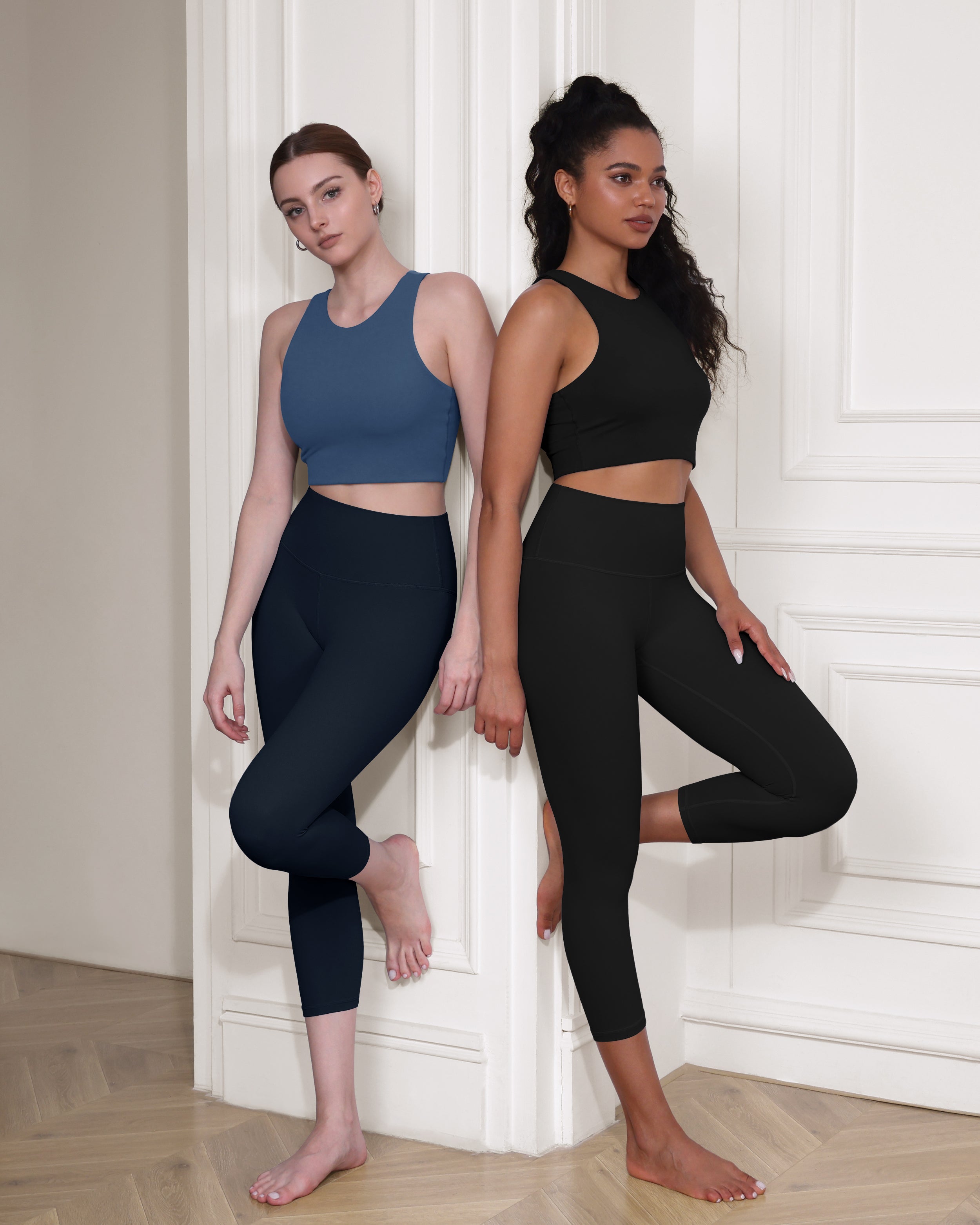 ODCLOUD 2-Pack High Waist Yoga Capris - Calf Length - ododos