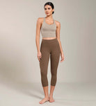 Odcloud Lounge Yoga 21" High Waist Capris Leggings with Pockets - ododos