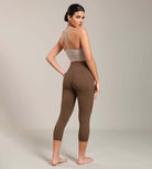 Odcloud Lounge Yoga 21" High Waist Capris Leggings with Pockets - ododos