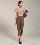 Odcloud Lounge Yoga 21" High Waist Capris Leggings with Pockets - ododos