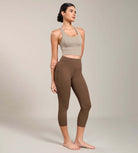 Odcloud Lounge Yoga 21" High Waist Capris Leggings with Pockets - ododos
