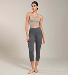 Odcloud Lounge Yoga 21" High Waist Capris Leggings with Pockets - ododos
