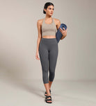Odcloud Lounge Yoga 21" High Waist Capris Leggings with Pockets - ododos