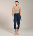 Odcloud Lounge Yoga 21" High Waist Capris Leggings with Pockets - ododos