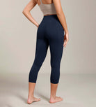 Odcloud Lounge Yoga 21" High Waist Capris Leggings with Pockets - ododos