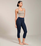 Odcloud Lounge Yoga 21" High Waist Capris Leggings with Pockets - ododos