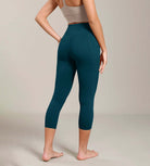 Odcloud Lounge Yoga 21" High Waist Capris Leggings with Pockets - ododos