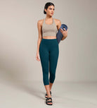 Odcloud Lounge Yoga 21" High Waist Capris Leggings with Pockets - ododos