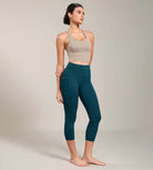 Odcloud Lounge Yoga 21" High Waist Capris Leggings with Pockets - ododos