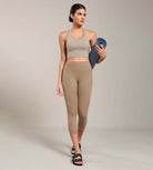 Odcloud Lounge Yoga 21" High Waist Capris Leggings with Pockets - ododos