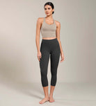 Odcloud Lounge Yoga 21" High Waist Capris Leggings with Pockets - ododos