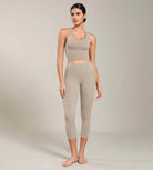 Odcloud Lounge Yoga 21" High Waist Capris Leggings with Pockets - ododos