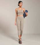 Odcloud Lounge Yoga 21" High Waist Capris Leggings with Pockets - ododos