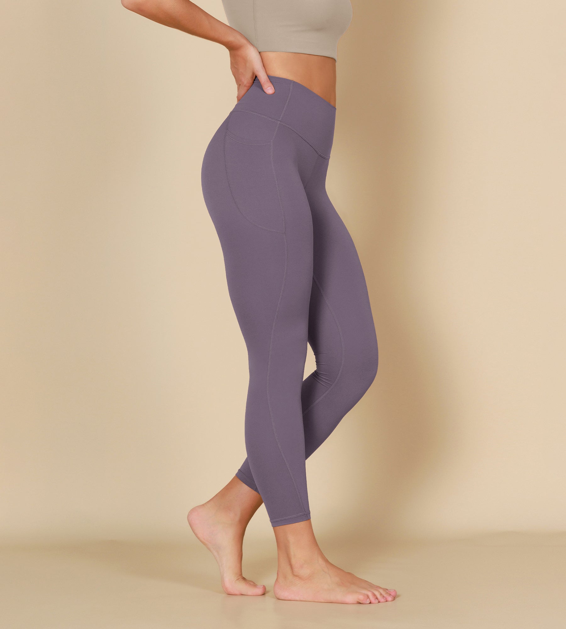 ODCLOUD 2-Pack 7/8 Buttery Soft Lounge Yoga Leggings with Pockets - ododos