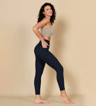 ODCLOUD 2-Pack 7/8 Buttery Soft Lounge Yoga Leggings with Pockets Black+Deep Navy - ododos