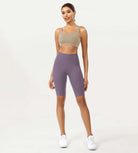 ODCLOUD 10" High Waist Lounge Yoga Shorts Ash Violet - ododos