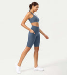 ODCLOUD 10" High Waist Lounge Yoga Shorts Ink Blue - ododos