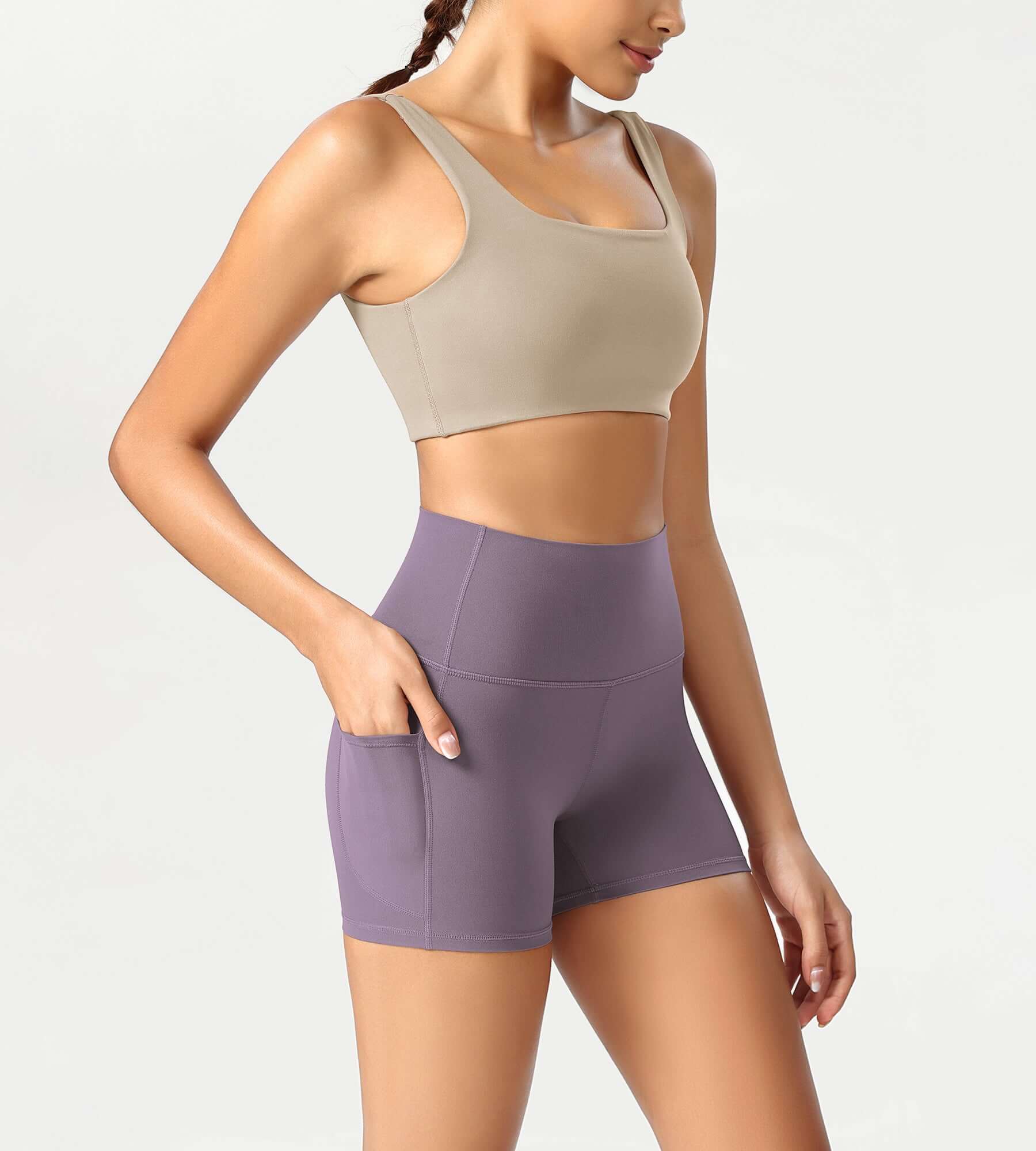 ODCLOUD 4" High Waist Lounge Yoga Shorts - ododos