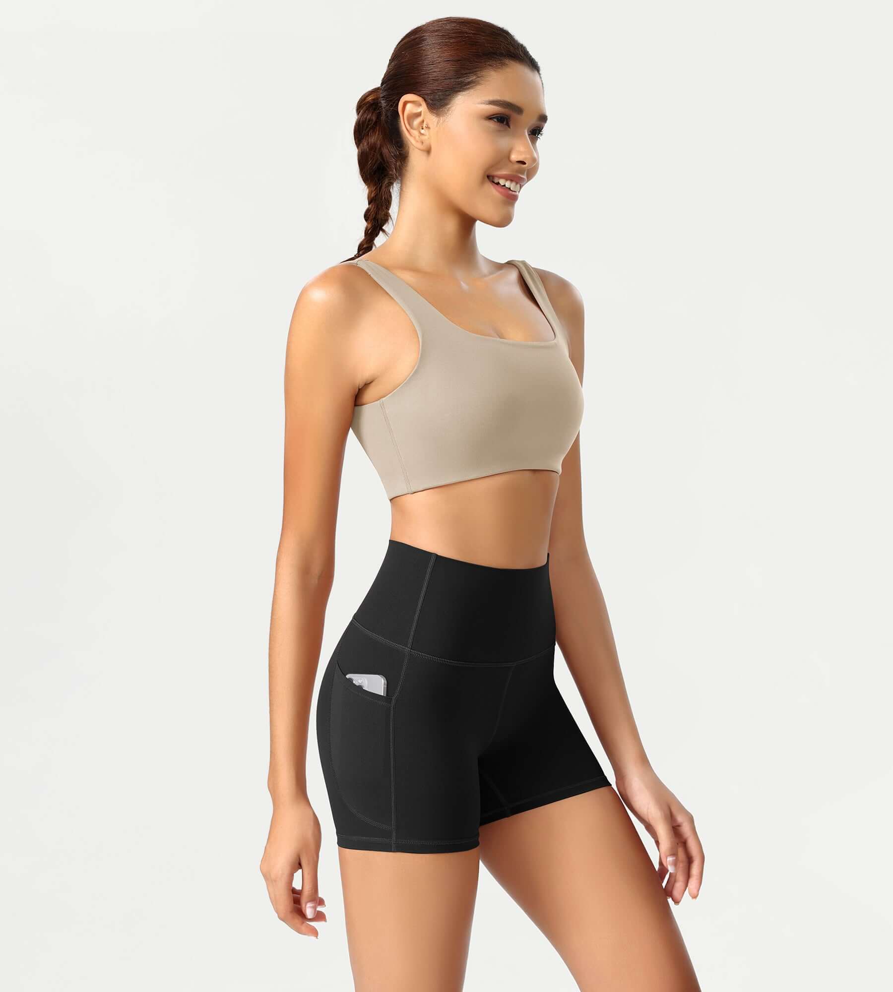 ODCLOUD 4" High Waist Lounge Yoga Shorts Black - ododos