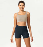 ODCLOUD 4" High Waist Lounge Yoga Shorts Deep Navy - ododos