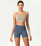 ODCLOUD 4" High Waist Lounge Yoga Shorts Ink Blue - ododos