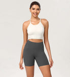 ODCLOUD 6" High Waist Lounge Yoga Shorts Charcoal - ododos