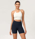 ODCLOUD 6" High Waist Lounge Yoga Shorts Deep Navy - ododos