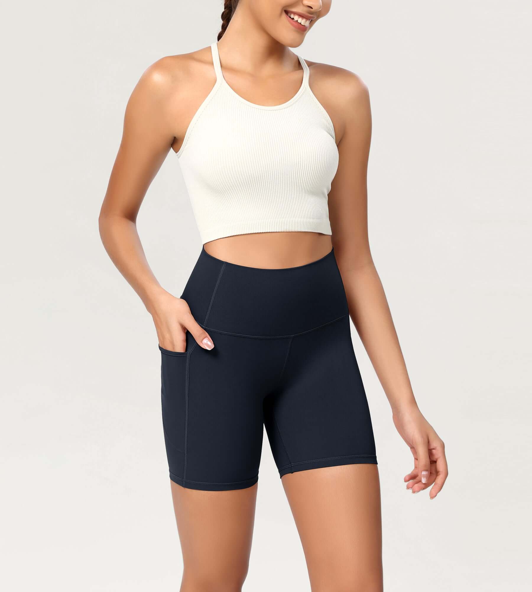 ODCLOUD 6" High Waist Lounge Yoga Shorts - ododos