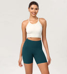 ODCLOUD 6" High Waist Lounge Yoga Shorts Forest Teal - ododos