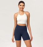 ODCLOUD 6" High Waist Lounge Yoga Shorts Navy - ododos