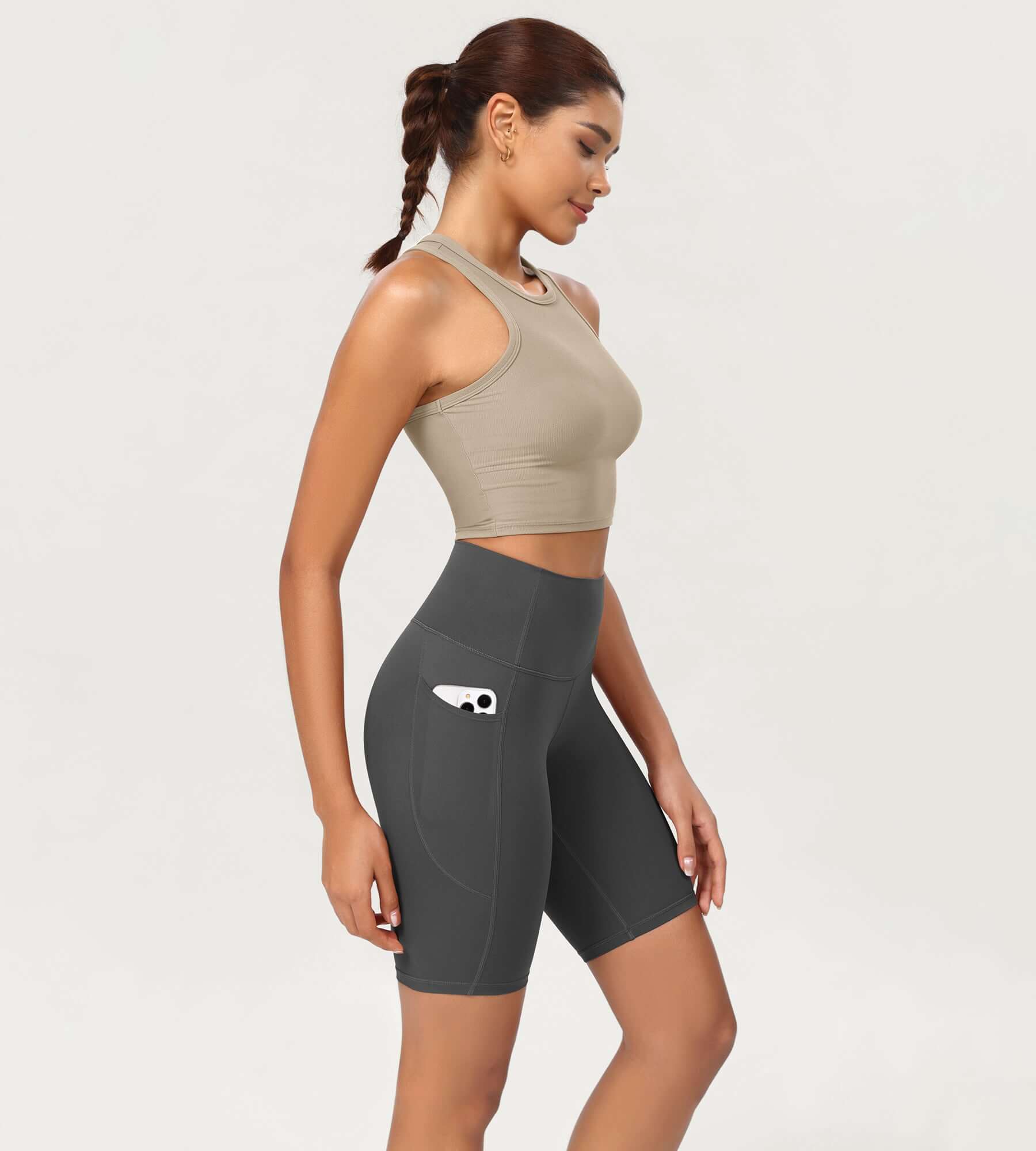 ODCLOUD 8" High Waist Lounge Yoga Shorts - ododos